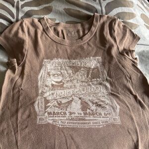Brandy Melville Brown Graphic Tee